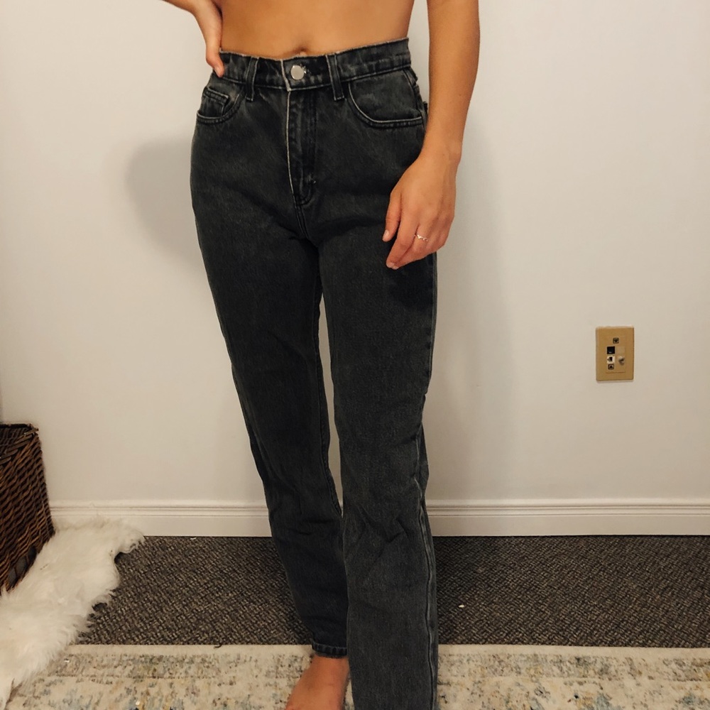 American Apparel Black Mom Jeans